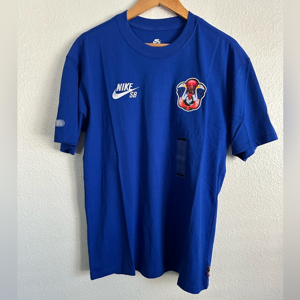 Nike SB USA Olympics Federation Skate Shirt Royal Blue FZ8935 Men Size Small